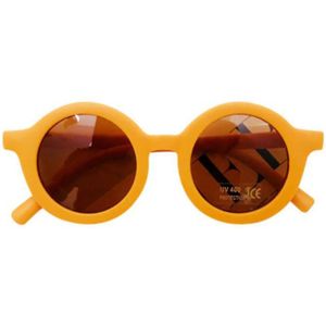 Kinder Zonnebril | Mat Okergeel | Vintage | UV400 | Fashion Favorite