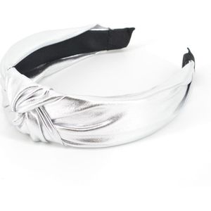 Metallic Diadeem / Haarband | Zilver | Kunstleer | Fashion Favorite