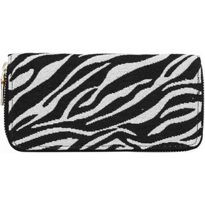 Portemonnee - Zebra Zwart/Wit | Jacquard / Polyester | 20 x 10 x 2,5 cm | Fashion Favorite