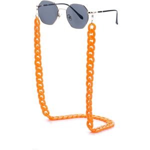 Zonnebril Ketting / Brillenkoord | Oranje | Acryl | 70 cm