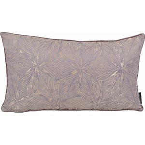 Velvet Purple Flower Kussenhoes | Fluweel / Polyester | Paars | 30 x 50 cm