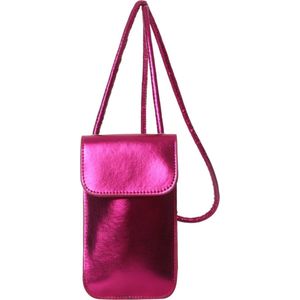 Smartphone / Telefoon Tasje - Metallic Roze | Kunstleer | 18,5 x 10,5 x 1 cm | Fashion Favorite
