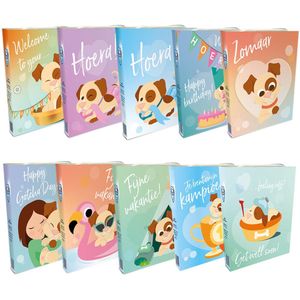 Cadeauzakjes van fluweel met 20 geschenkhangers (crème 9 x 12 cm