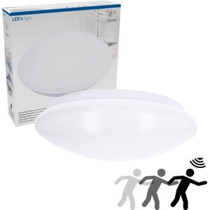 LED's Light Plafondlamp met Bewegingssensor Ø 33 cm - Koud wit licht (4000K)
