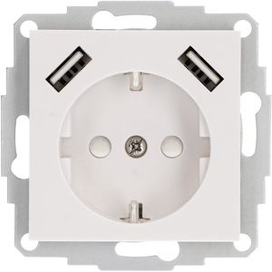 LED's Light USB Contactdoos - Inbouw stekkerdoos - Stopcontact met beveiliging