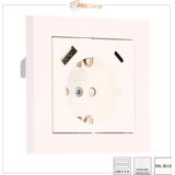 LED's Light USB-C Contactdoos - Inbouw stekkerdoos - Stopcontact met beveiliging