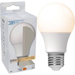 LED's Light LED Lamp E27 - 806 lm - Warm wit licht - 1 lamp