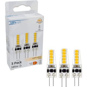 LED's Light G4 LED Lampen - 12V - 1.8W vervangt 20W - Warm wit licht - 3PACK