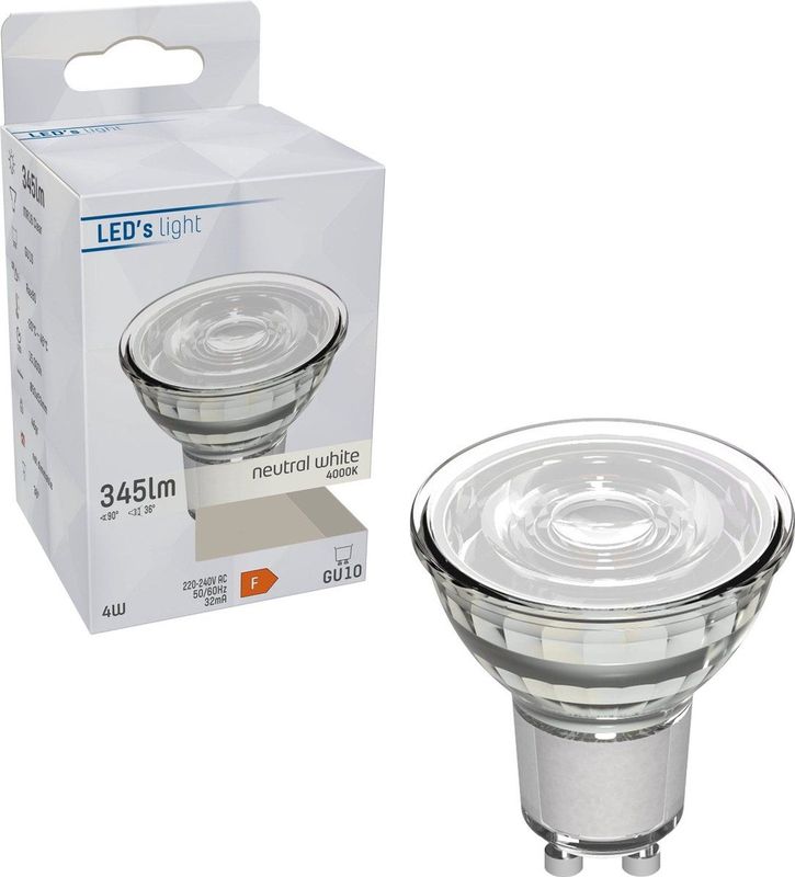 LED Spot - Koud Wit - GU10 Fitting - 4W - 345 Lumen - Ø 5 cm