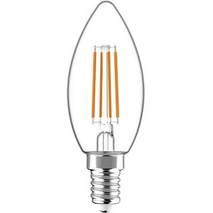 6x 123led LED lamp E14 | Kaars B35 | Filament | Helder | 2700K | 4.5W (40W)
