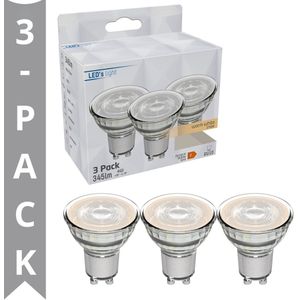GU10 LED Spots - Warm wit licht - 4W/50W - 345 lm - 3PACK