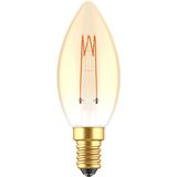 123led LED lamp E14 | Kaars C35 | Spiraal filament | Goud | 1800K | Dimbaar | 2.5W (15W)