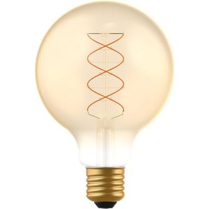 6x 123led LED lamp E27 | Globe G95 | Spiraal filament | 1800K | Dimbaar | 4W (25W)