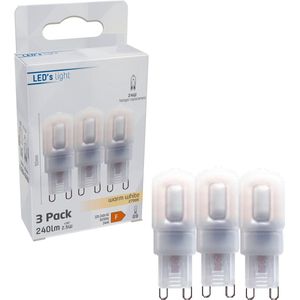 LED's Light G9 LED Lampen - 2W vervangt 24W - Warm wit licht - 3PACK