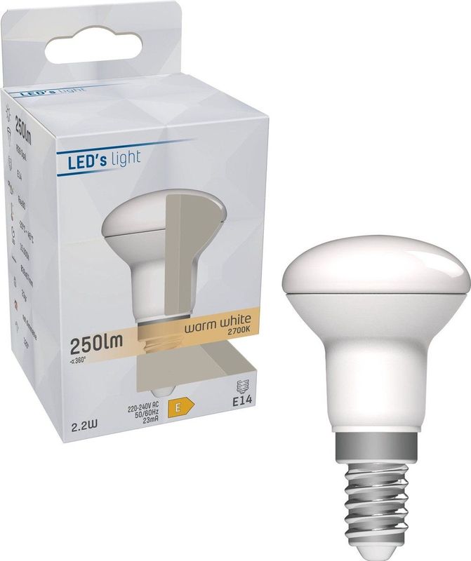 LED R39 Lamp - Warm Wit - E14 Fitting - Reflecterend Glas - 250 Lumen