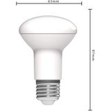 LED R63 Lamp - Warm Wit - E27 Fitting - Reflecterend Glas - 806 Lumen - 7W