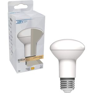 LED R63 Lamp - Warm Wit - E27 Fitting - Reflecterend Glas - 806 Lumen - 7W