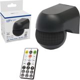 LED's Light 2-in-1 Bewegingsmelder met Afstandsbediening - Detecteert schemer en beweging - Zwart