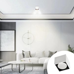 LED's Light Cube LED Plafondlamp - 1 lichtpunt - Draaibaar licht - Staal - 10 x 8 cm - Wit