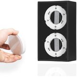 LED's Light Cube LED Plafondlamp - 2 lichtpunten - Draaibaar licht - Staal - 20 x 8 cm - Zwart