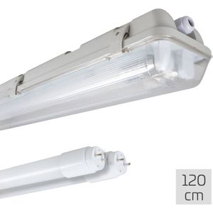 LED's Light LED TL dubbel armatuur 120 cm - Compleet met 2 LED TL buizen 60 cm - 3600 lm