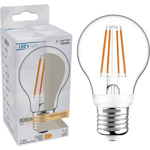 LED's Light Sensor LED Lamp E27 met schemersensor - Automatisch aan in het donker - Warm wit