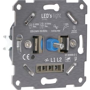 Universele LED Dimmer 2-250W – Geschikt voor alle dimbare lampen – Fase afsnijding