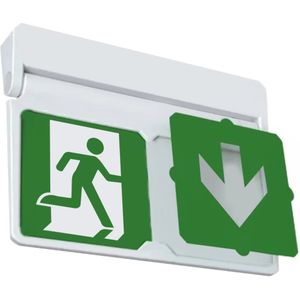LED's Light - Noodverlichting - Draadloos Nooduitgang Bord - Oplaadbaar - Pijl Draaibaar
