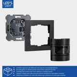 Inbouw Bewegingssensor - Zwart - PIR - 180º Detectiehoek - Bereik 2 tot 8 meter