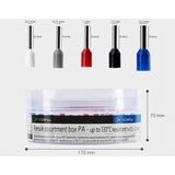 Assortimentsdoos Nylon Hulzen - Blauw Zwart Rood Grijs Wit - 5 Maten van 0.5mm² tot 2.5mm² - 400 Stuks