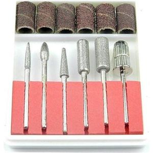Dermarolling Opzetfrezen Freesmachine Met Schuurrolletjes Set van 6 Stuks.