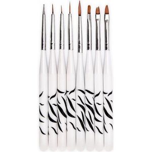 Cosmetics Zone Nagelborstels Zebra - 8 Stuks #24
