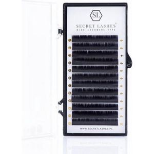 Secret Lashes - Cashmere Wimperextensions - Volume C - Zwart - 12 Strips - 15mm