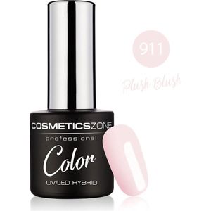 Cosmetics Zone UV/LED Hybrid Gellak 7ml. Plush Blush 911 - Lichtroze, Pastel - Glanzend - Gel nagellak