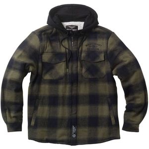 West Coast Choppers - Hell Bent Flannel - Jas - Olijfgroen/Zwart