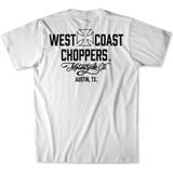 West Coast Choppers - WCC Motorcycle T-shirt - Wit/Zwart - Katoen