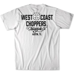 West Coast Choppers - WCC Motorcycle T-shirt - Wit/Zwart - Katoen