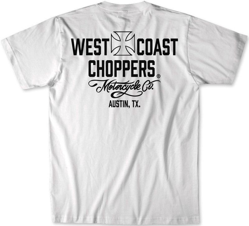 West Coast Choppers - WCC Motorcycle T-shirt - Wit/Zwart - Katoen