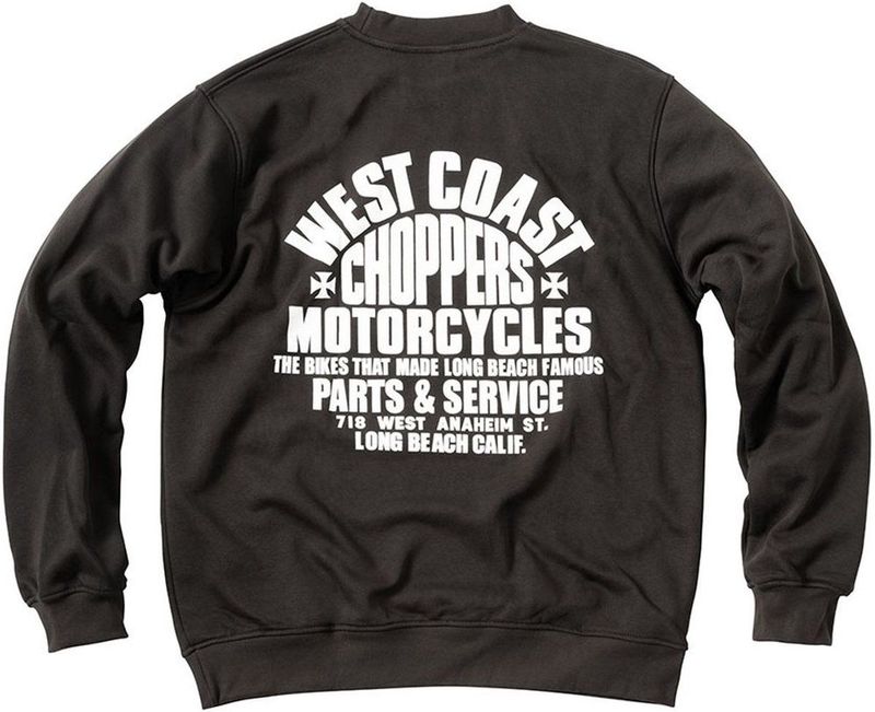 West Coast Choppers - Parts - Sweatshirt - Zwart - 80% Katoen, 20% Polyester