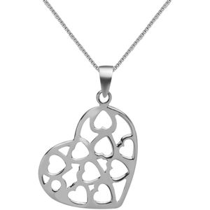 Zilveren - Ketting - Hanger - Hart - Zilver