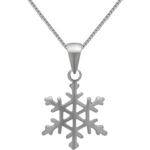 Zilveren Ketting Dames - Zilveren Ketting met Hange - Ijskristal