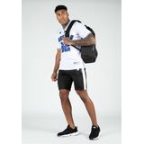 San Mateo - T-shirt - Wit/Blauw - Polyester - Normale Pasvorm