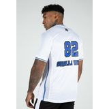 San Mateo - T-shirt - Wit/Blauw - Polyester - Normale Pasvorm