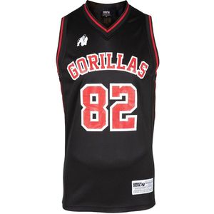 Gorilla Wear - San Meteo Jersey Tanktop - Zwart/Rood - Polyester