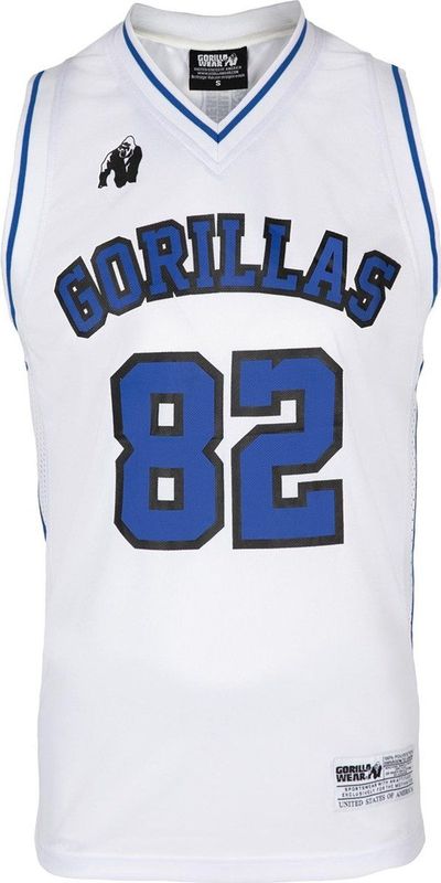 Gorilla Wear - San Mateo - Tanktop - Wit/Blauw - Polyester