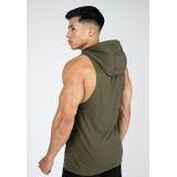 Gorilla Wear - Rogers - Tanktop - Legergroen - Mouwloze Hoodie