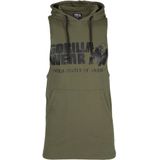 Gorilla Wear - Rogers - Tanktop - Legergroen - Mouwloze Hoodie