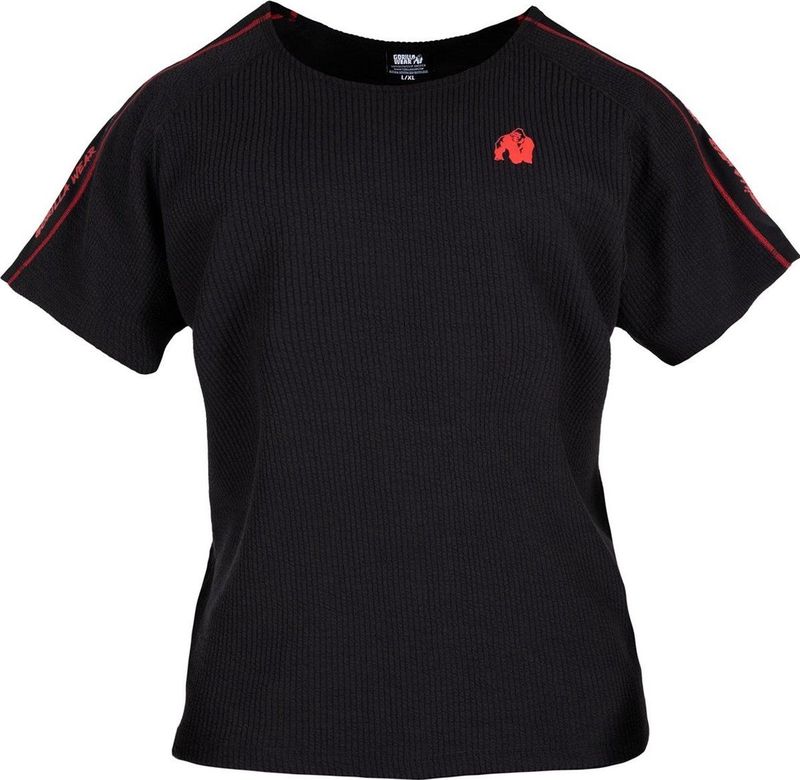 Gorilla Wear - Buffalo Old School Workout T-Shirt - Zwart / Rood