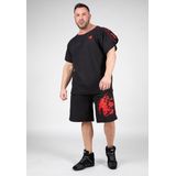 Gorilla Wear Buffalo Old School Workout Shorts - Zwart / Rood