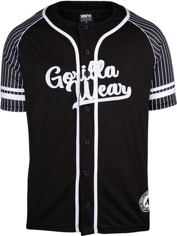 Gorilla Wear - 82 Baseball Jersey - Zwart - Polyester Mesh